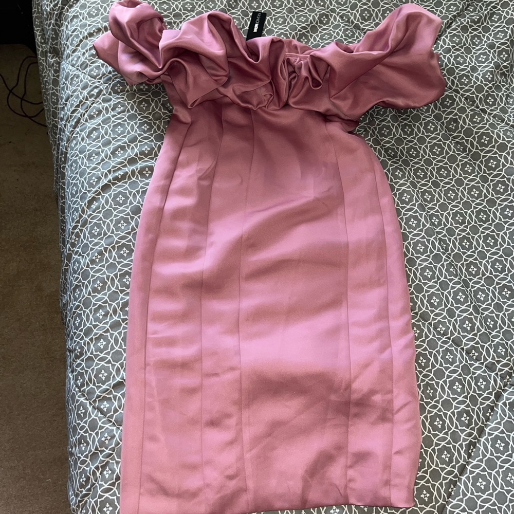 Fashion Nova Pink Midi Dress | Size Large